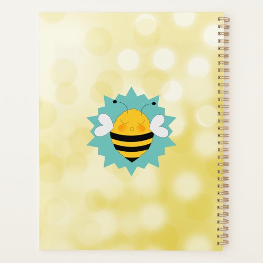 Immer Hummel und Niedliche Bienenpuppe Bleibe Planer (Rückseite)