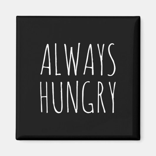 Immer hungriges Essen Bodybuilding Protein M Kohle Magnet (Vorne)