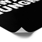 Immer hungriges Essen Bodybuilding Protein M Kohle Poster (Ecke)