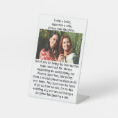 Immer Ihre Tochter Mama der Braut Danke Sockelschild (Vorderseite)