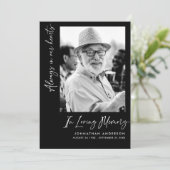 Immer im Herzen 2-Foto Beerdigung/Gedenkfeier Dankeskarte (Stehend Vorderseite)