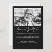 Immer im Herzen 2-Foto Beerdigung/Gedenkfeier Dankeskarte (Rückseite)