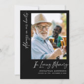 Immer im Herzen 2-Foto Beerdigung/Gedenkfeier Dankeskarte (Vorderseite)