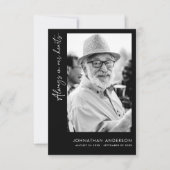 Immer im Herzen 2-Foto Beerdigung/Gedenkfeier Dankeskarte (Vorderseite)