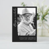 Immer im Herzen 2-Foto Beerdigung/Gedenkfeier Dankeskarte (Stehend Vorderseite)