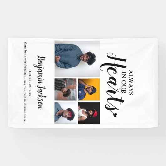 Immer im Herzen | 5 FOTO | Gedenkstätte Banner (Horizontal)