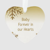 Immer im Herzen, an das Pferd erinnern Ornament (Rückseite)