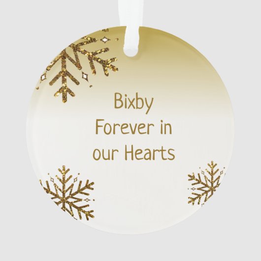 Immer im Herzen, an das Pferd erinnern Ornament (Rückseite)