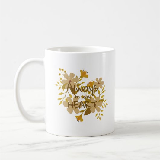 IMMER IM HERZEN KAFFEETASSE (Links)