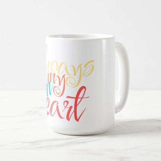 Immer im Herzen Kaffeetasse (VorderseiteRechts)