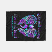 Immer im Herzen meiner Tante Suizidprävention Fleecedecke (Vorderseite (Horizontal))