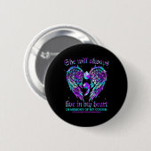 Immer im Herzen meines Cousins Suizidprävention Button (Vorne & Hinten)