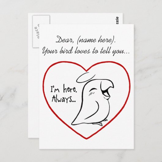 Immer im Herzen Postkarte (Vorne/Hinten)