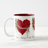 Immer im Herzen Zweifarbige Tasse (Links)