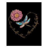 Immer im Kopf im Herzen Libellenfliege Poster (Vorderseite)