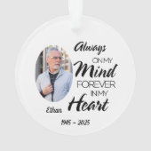 Immer im Kopf, immer im Herzen Ornament (Rückseite)