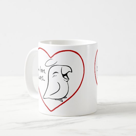 Immer in meinem Herzen Kaffeetasse (Vorderseite Links)
