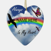 Immer in meinem Herzen Keramik Ornament (Rechts)