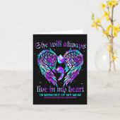 Immer in meinem Herzen meine Mama Suizidprävention Karte (Gelbe Blume)