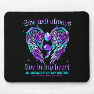 Immer in meinem Herzen Meine Schwester Suizidpräve Mousepad
