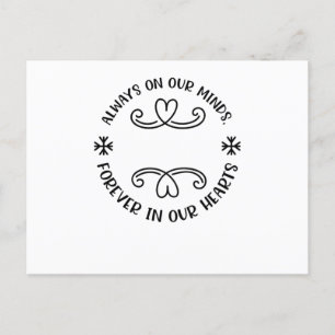 Immer in unserem Geist, immer in unseren Herzen sc Ankündigungspostkarte