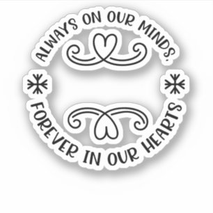 Immer in unserem Geist, immer in unseren Herzen sc Aufkleber