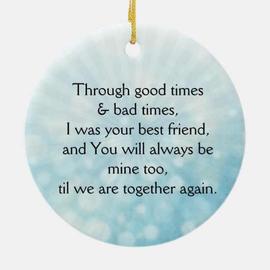 Immer in unserem Hearts Cat Foto Memorial Keramik Ornament (Hinten)