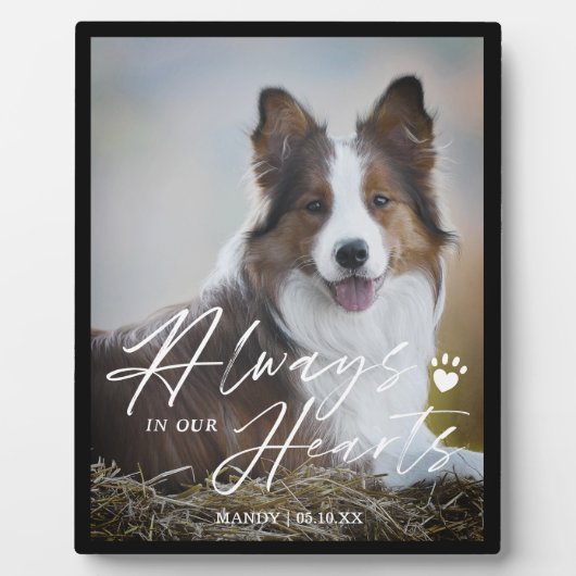 Immer in unserem Herz Foto Memorial Fotoplatte (Vorderseite)