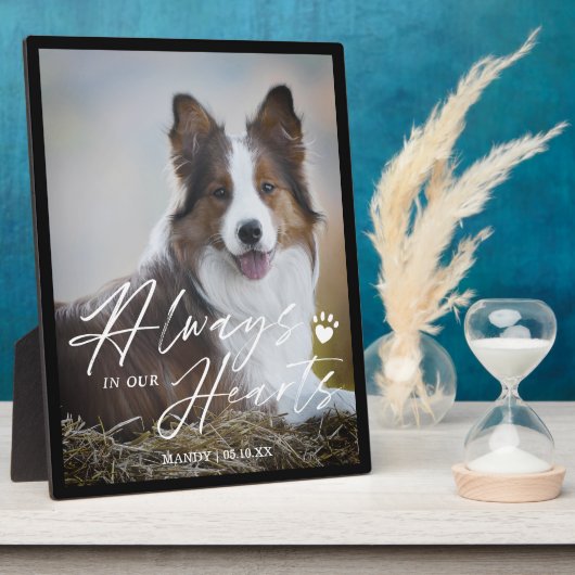 Immer in unserem Herz Foto Memorial Fotoplatte (Seite)