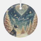 Immer in unserem Herz Weihnachtsschmuck Pit Bull (Vorderseite)