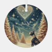 Immer in unserem Herz Weihnachtsschmuck Pit Bull (Rückseite)