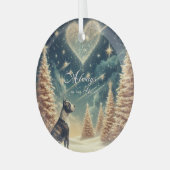 Immer in unserem Herz Weihnachtsschmuck Pit Bull (Vorderseite links)