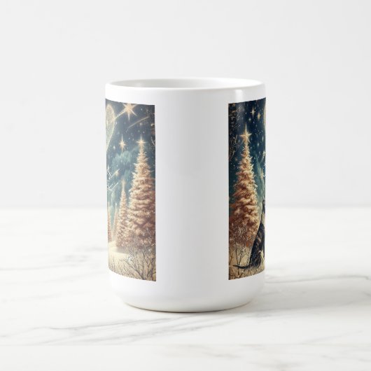 Immer in unserem Herz Weihnachtsschmuck Pit Bull Kaffeetasse (Mittel)
