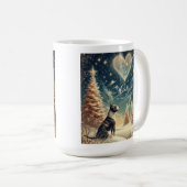 Immer in unserem Herz Weihnachtsschmuck Pit Bull Kaffeetasse (VorderseiteRechts)