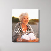 Immer in unserem Herzen Foto Memorial Keepake Leinwanddruck (Vorderseite)