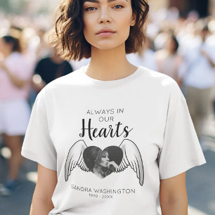 Immer in unseren Herzen Engelsflügel Fotogeden T-Shirt