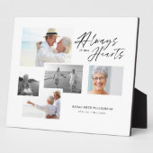 Immer in unseren Herzen fünf Foto Collage Memorial Fotoplatte (Seite)