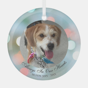 Immer in unseren Herzen, Kosename Datum Foto schwa Ornament Aus Glas