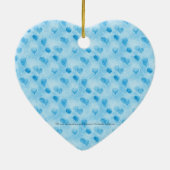 Immer in unserer Herz-Blau-Verzierung Keramik Ornament (Hinten)