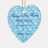 Immer in unserer Herz-Blau-Verzierung Keramik Ornament (Links)