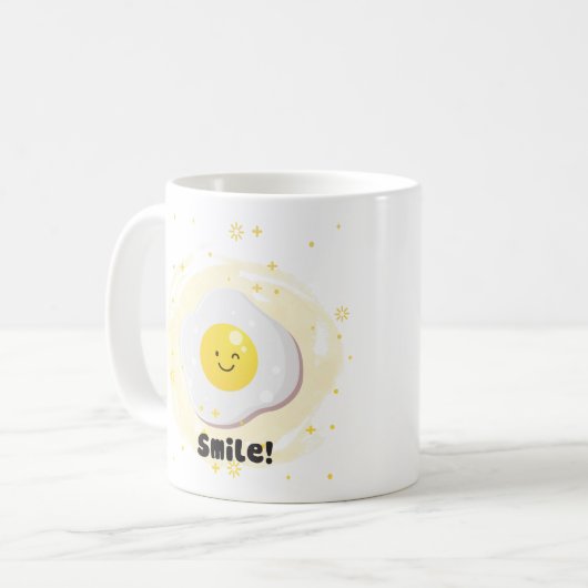 Immer lächeln kaffeetasse (Vorderseite Links)