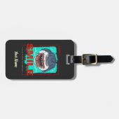 Immer lächeln lustigen Hai nur für ein Mädchen, di Gepäckanhänger (Vorderseite horizontal)