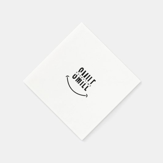 Immer lächeln serviette (Ecke)