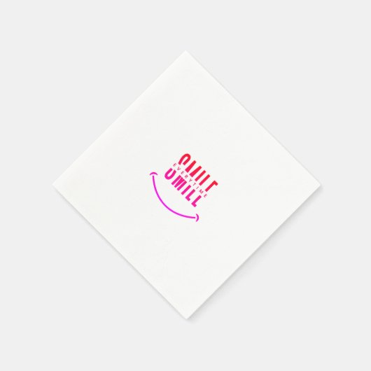 Immer lächeln serviette (Ecke)