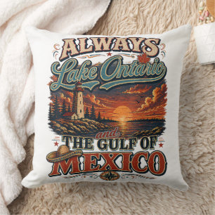 Immer Lake Ontario und der Golf von Mexiko Kissen