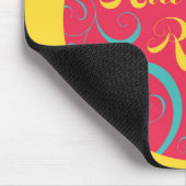 Immer lesen | Hellrosa Blau Gelb und Wirbel Mousepad (Ecke)