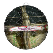 Immer Liebe Inspiration-Kaninchen-Kunstdruckdesign Dartscheibe (vorne)