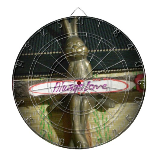 Immer Liebe Inspiration-Kaninchen-Kunstdruckdesign Dartscheibe (vorne)