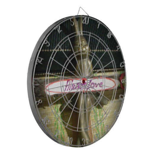 Immer Liebe Inspiration-Kaninchen-Kunstdruckdesign Dartscheibe (Vorderseite Links)