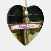 Immer Liebe Inspiration-Kaninchen-Kunstdruckdesign Keramik Ornament (Rechts)